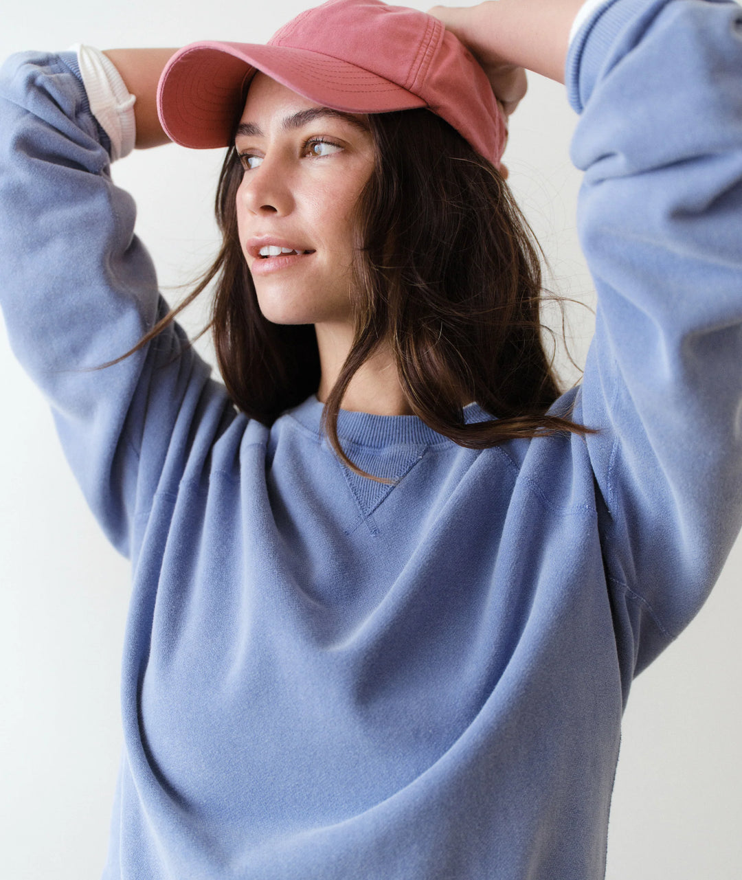 Cloud 9 Fleece Reversible Crewneck Faded Denim