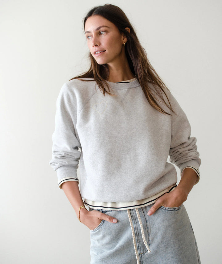 Cloud 9 Fleece Reversible Crewneck Heather Grey