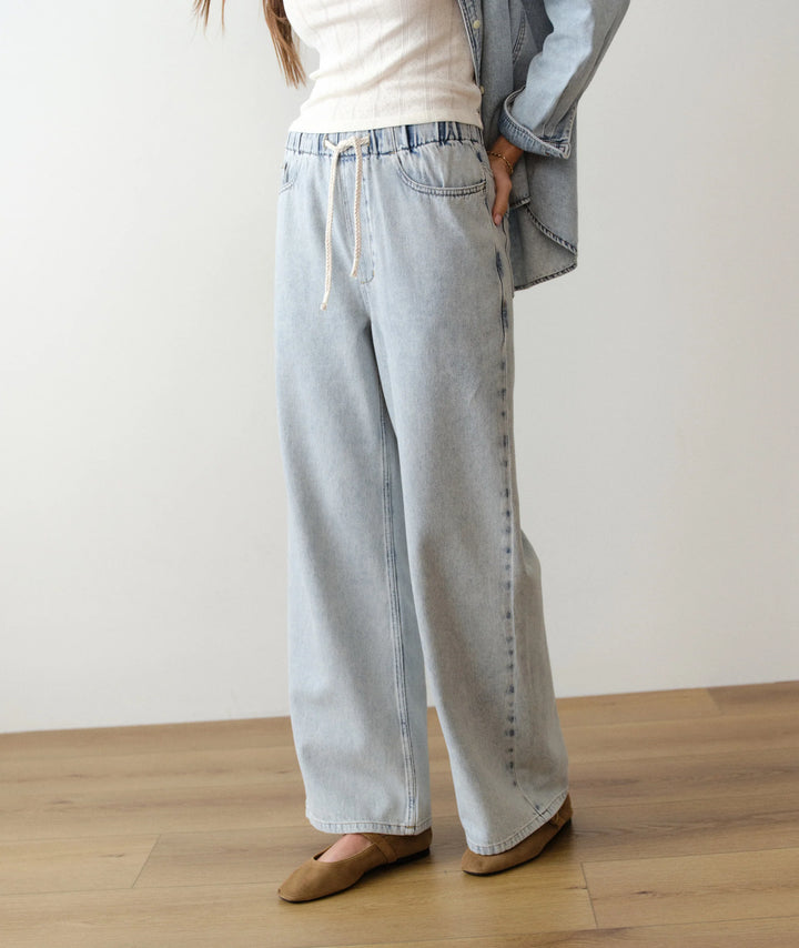 Ella Wide Leg Pant Wash