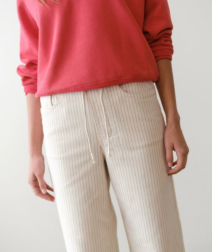 Ella Wide Leg Pant Ticking Stripe