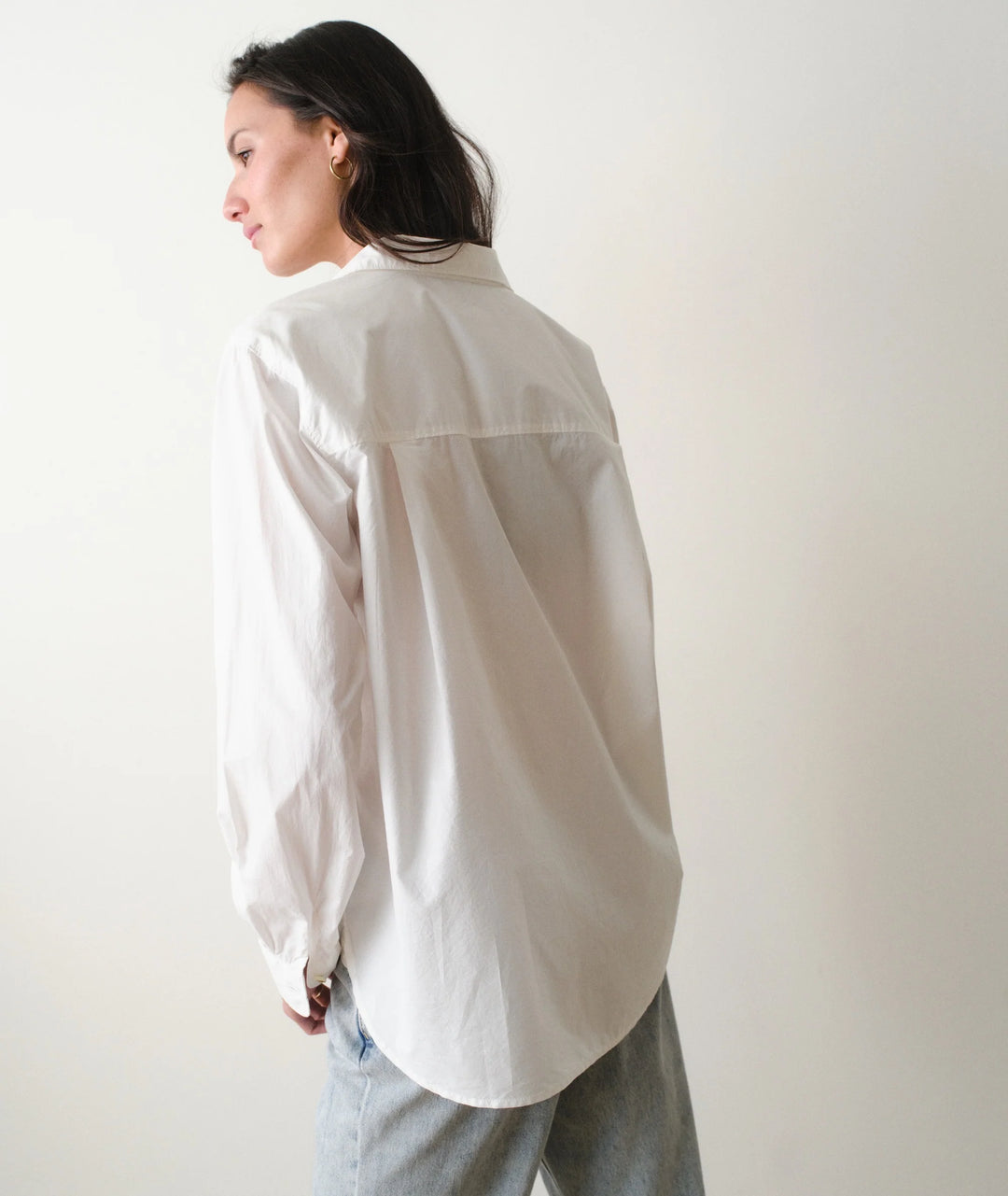 Jane Relaxed Shirt Cali Poplin White