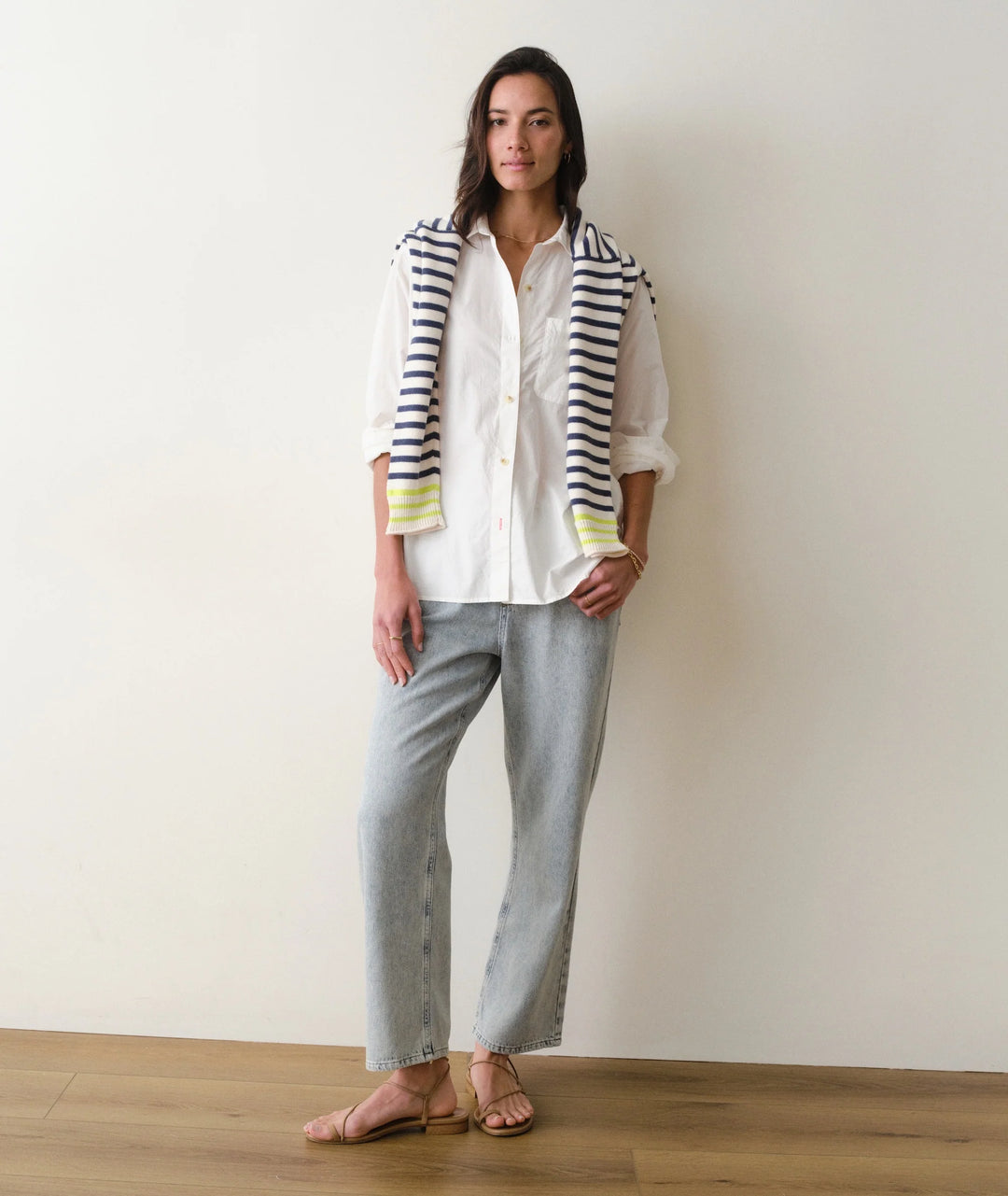 Jane Relaxed Shirt Cali Poplin White