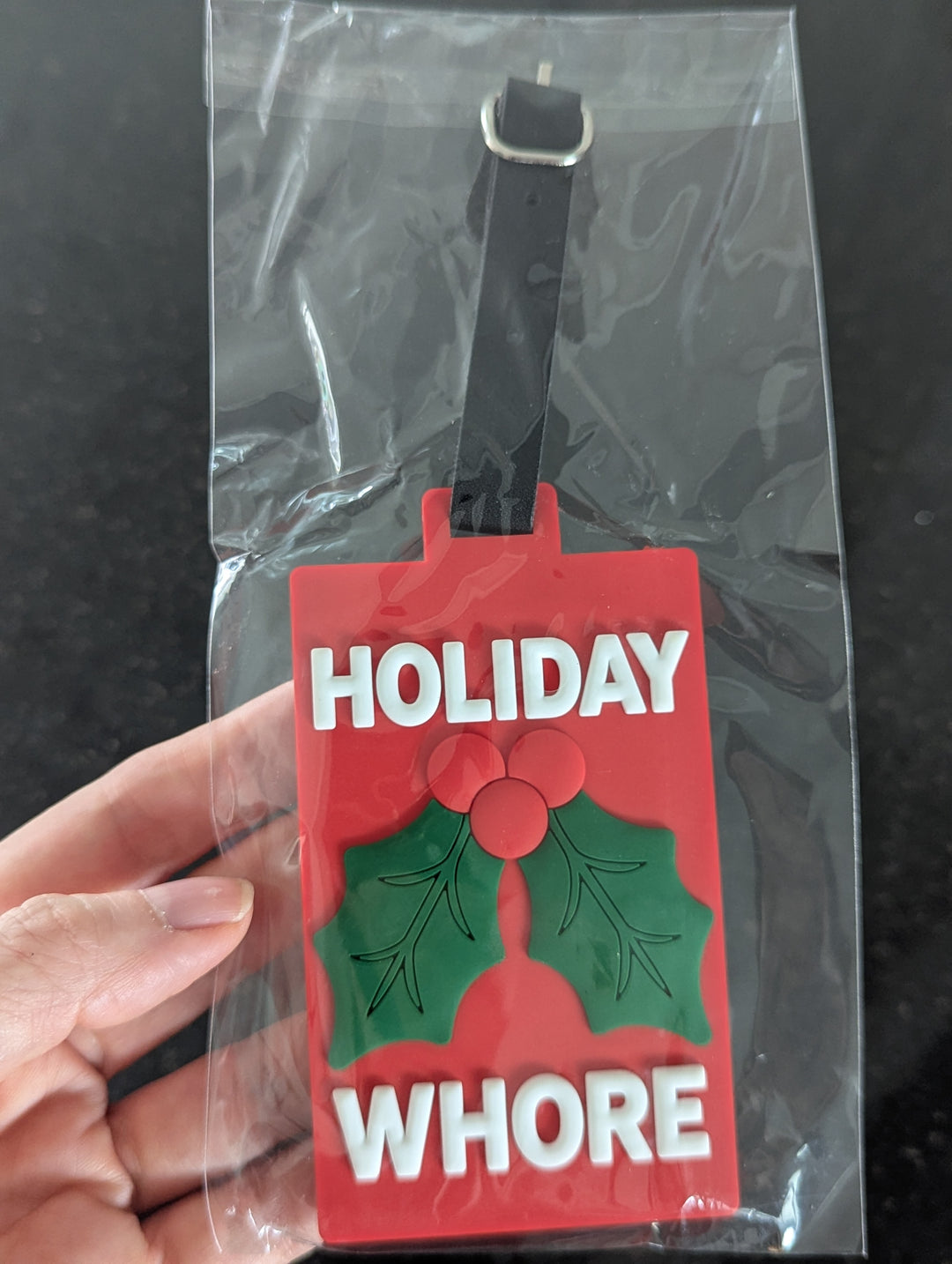 Holiday Whore Luggage Tag / Christmas Ornament