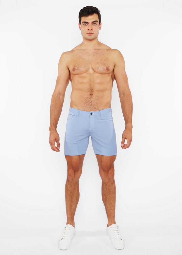 Blue Rain 5" Inseam Solid Stretch Knit Jeans Shorts St-1932