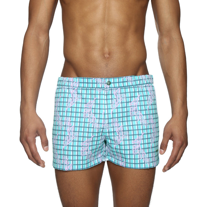 Mint Pampas Print 2" Angeleno Stretch - Parke & Ronen