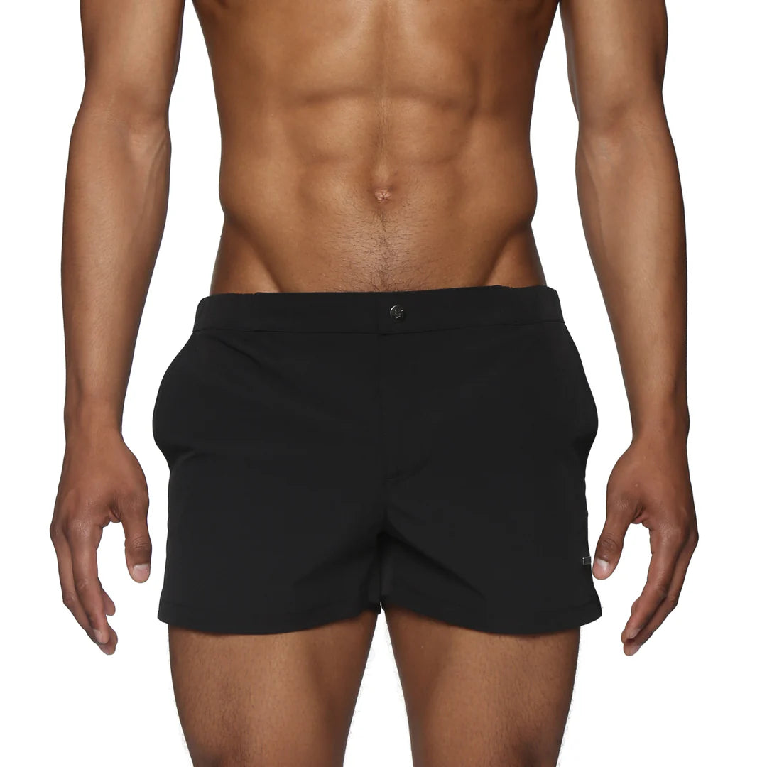 Black 2" Solid Angeleno Stretch