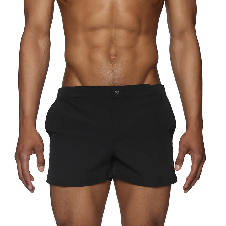Black 2" Solid Angeleno Stretch