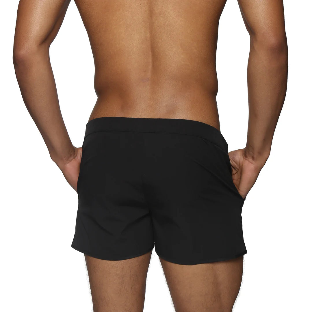 Black 2" Solid Angeleno Stretch