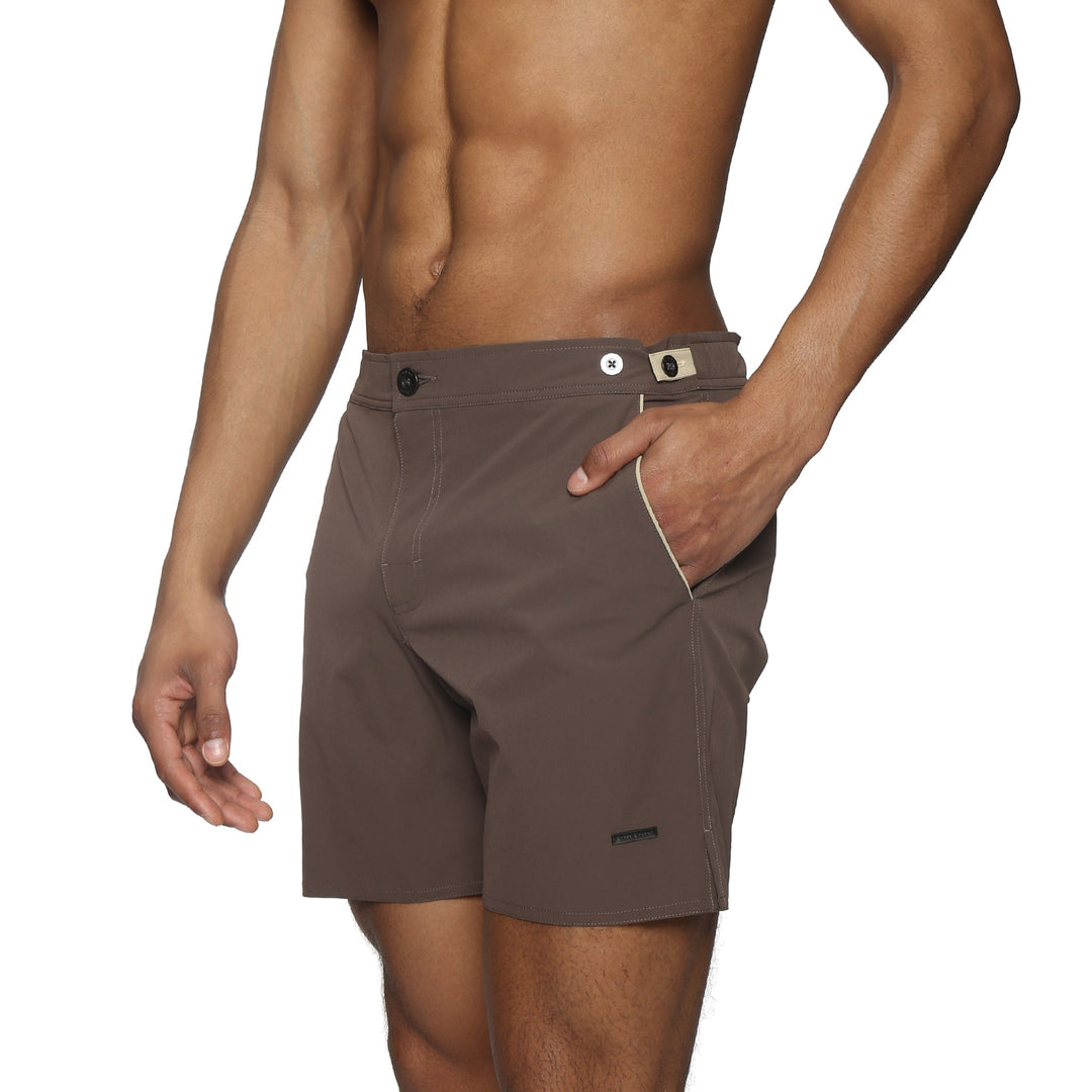 Espresso 6" Solid Catalonia Stretch - Parke & Ronen