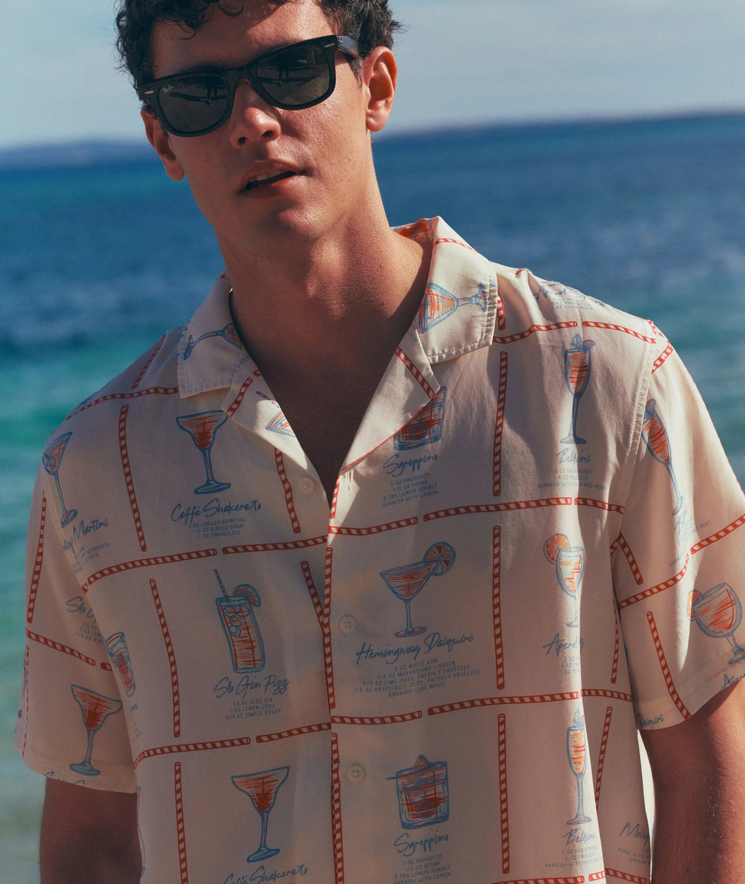 Luzio Resort Shirt Multi Happy Hour Print