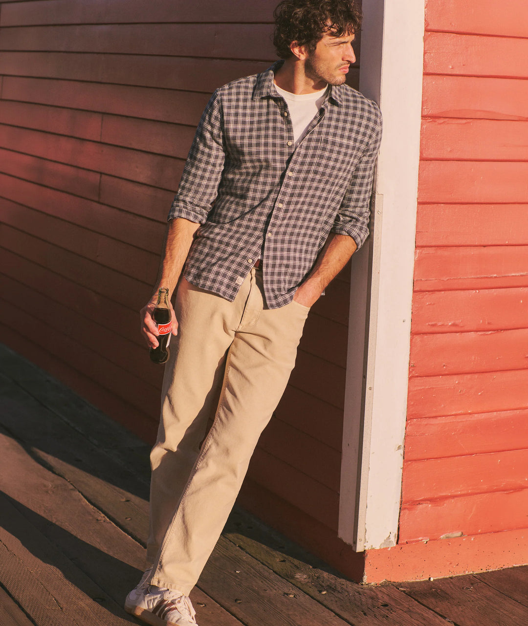 Classic Stretch Selvage Shirt Dark Plaid