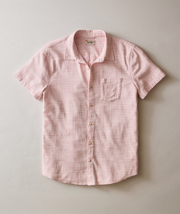 Classic Stretch Selvage Shirt Pink Mini Stripe