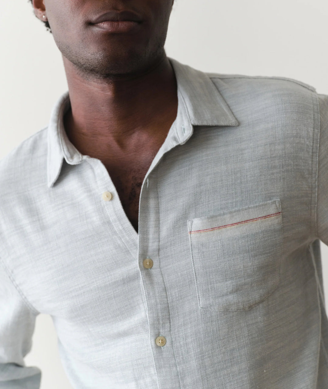 Classic Stretch Selvage Shirt Aqua