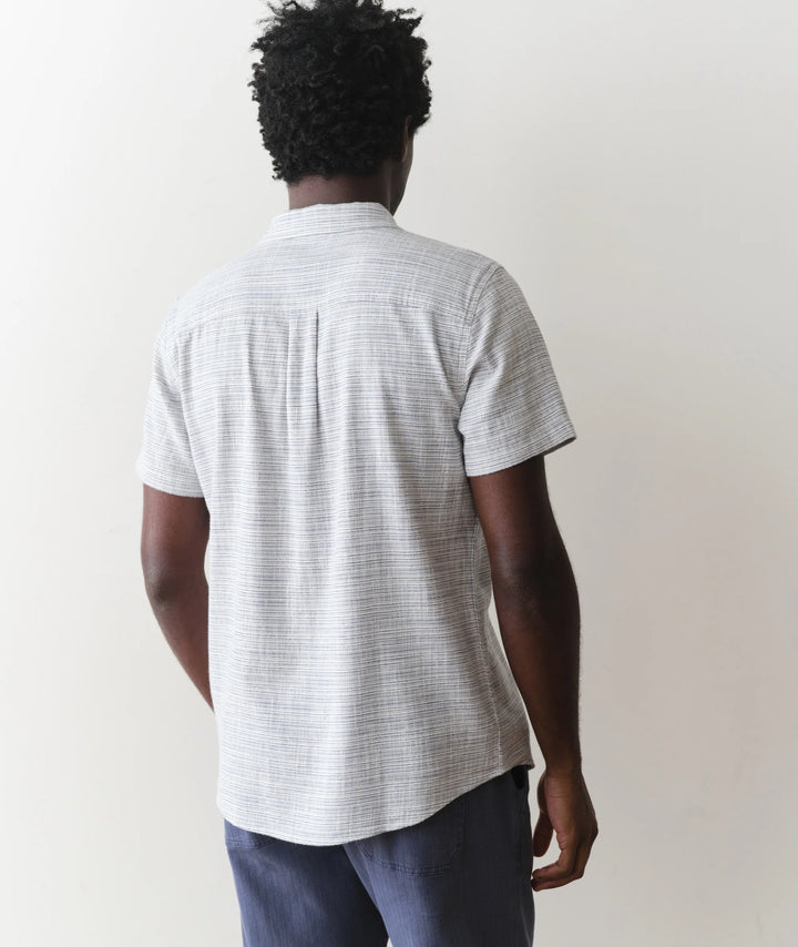 Classic Stretch Selvage Shirt Blue Mini Stripe
