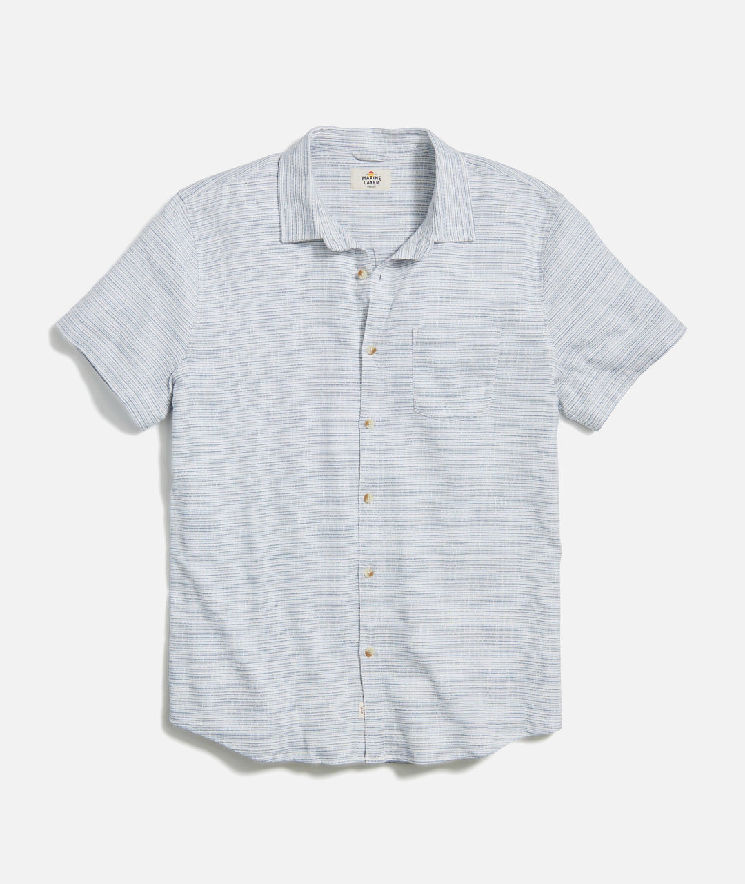 Classic Stretch Selvage Shirt Blue Mini Stripe