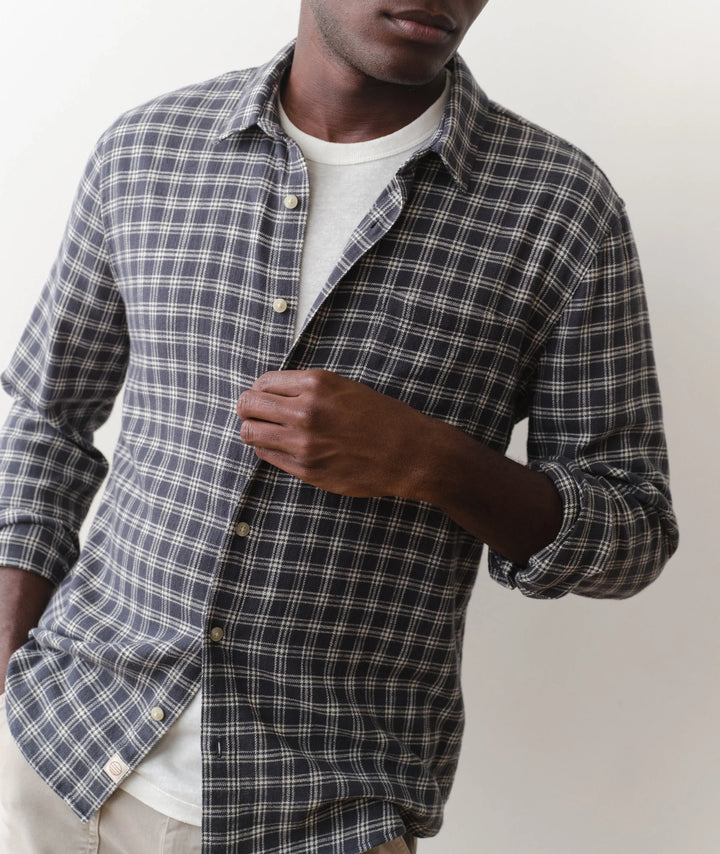 Classic Stretch Selvage Shirt Dark Plaid