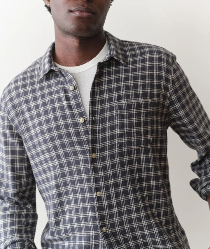 Classic Stretch Selvage Shirt Dark Plaid