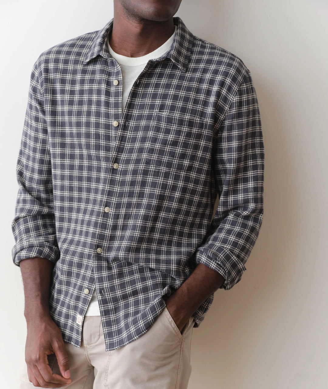 Classic Stretch Selvage Shirt Dark Plaid