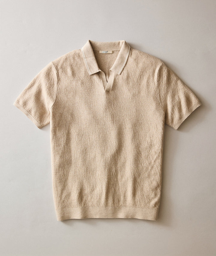 Greyson Sweater Polo Taupe