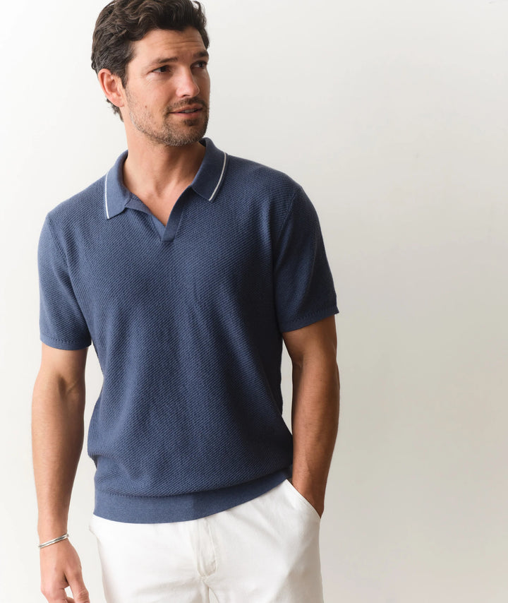 Greyson Sweater Polo Vintage Indigo