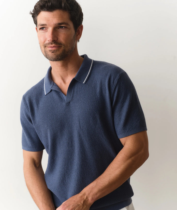 Greyson Sweater Polo Vintage Indigo