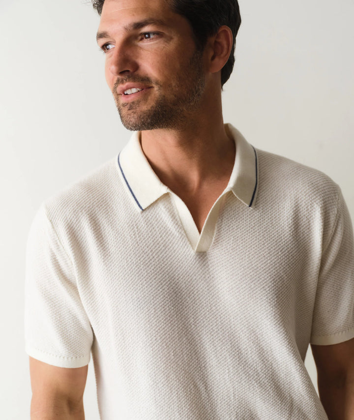 Greyson Sweater Polo White