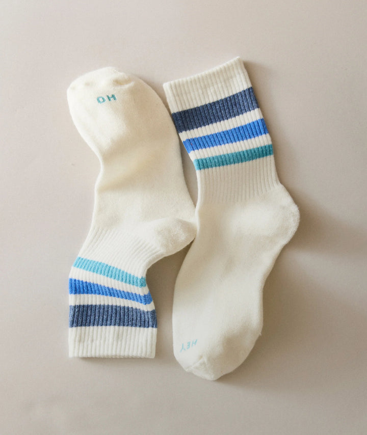 Gym Sock White Cool Stripe