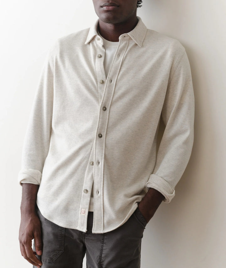 Pacifica Stretch Henley Oatmeal Heather