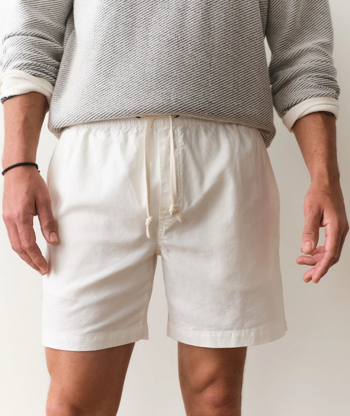Saturday Beach Short 6" White