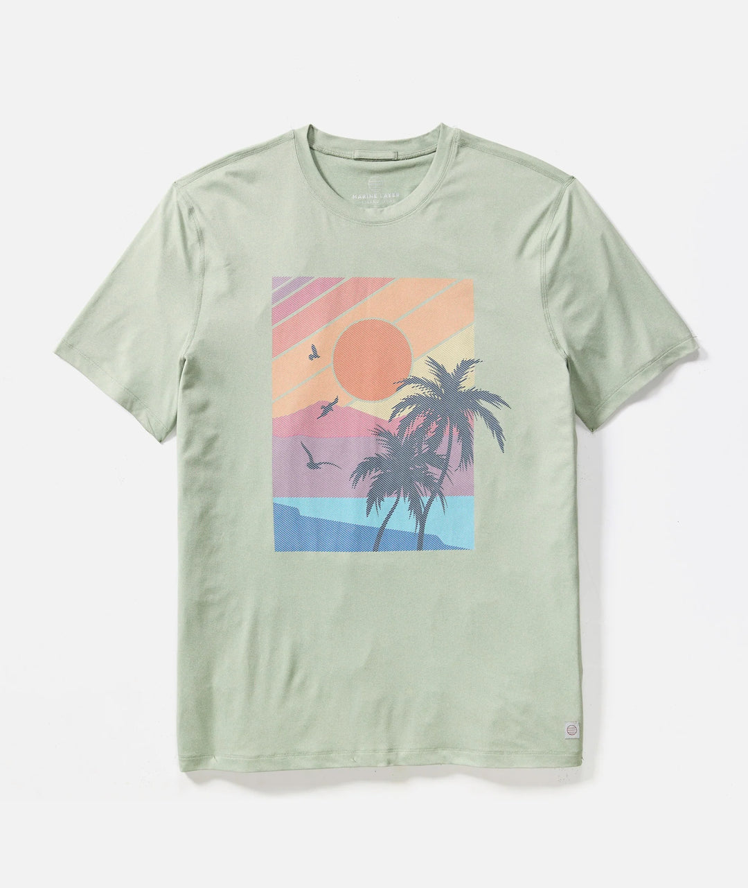 Recycled Sport Graphic Tee Iceberg Green