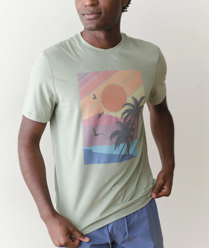Recycled Sport Graphic Tee Iceberg Green