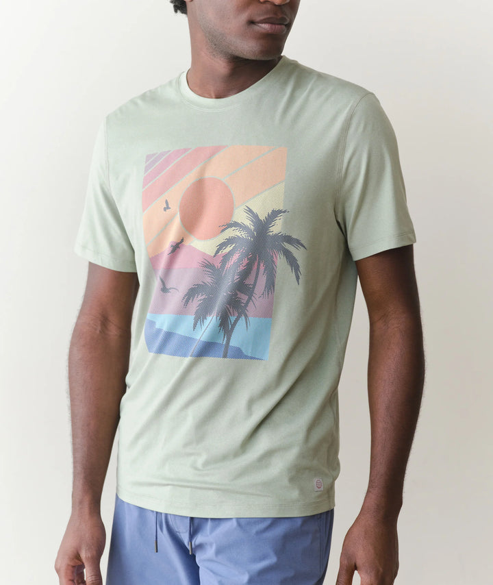 Recycled Sport Graphic Tee Iceberg Green