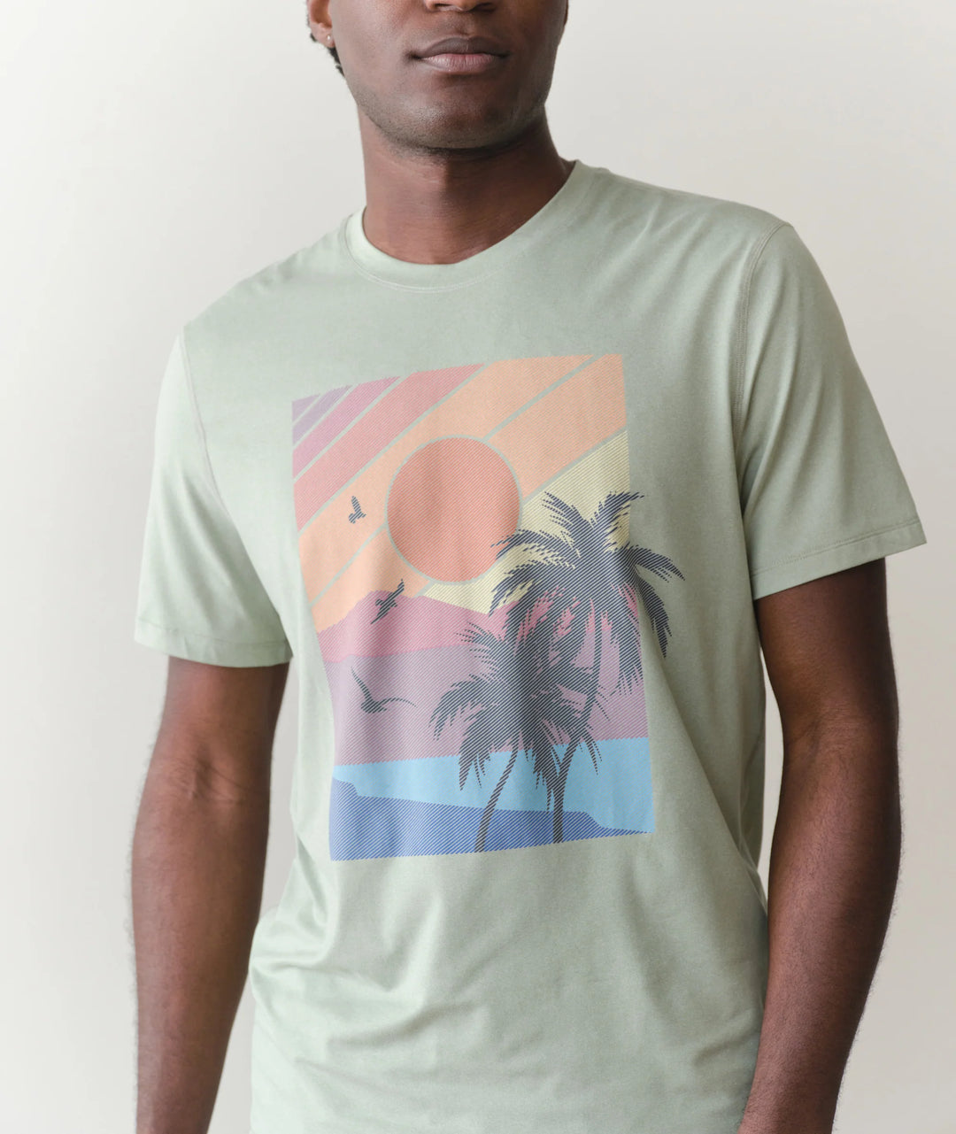 Recycled Sport Graphic Tee Iceberg Green