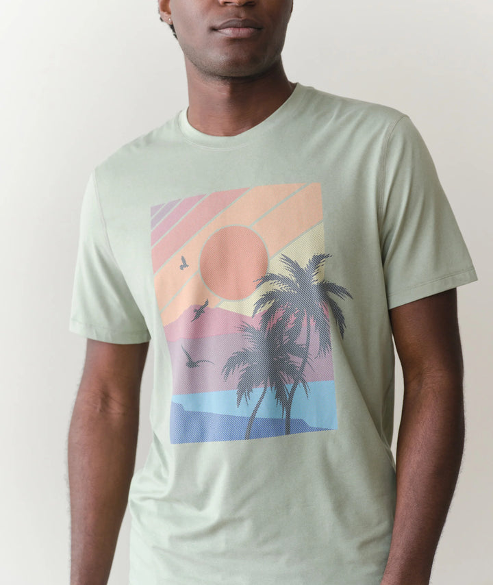 Recycled Sport Graphic Tee Iceberg Green