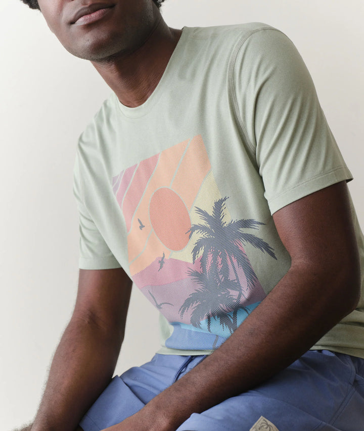 Recycled Sport Graphic Tee Iceberg Green