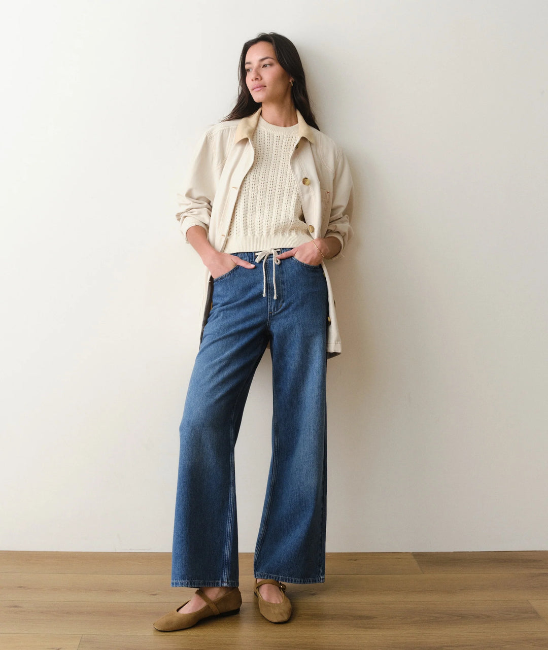 Mina Pointelle Sweater Tank Cream