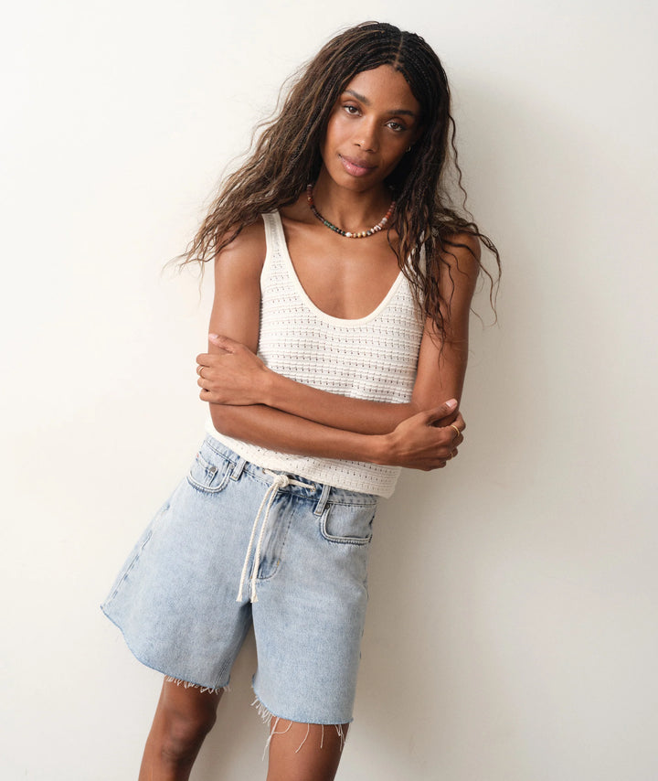 Siena Sweater Tank Antique White