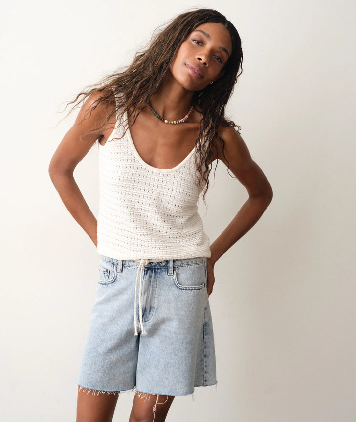 Siena Sweater Tank Antique White