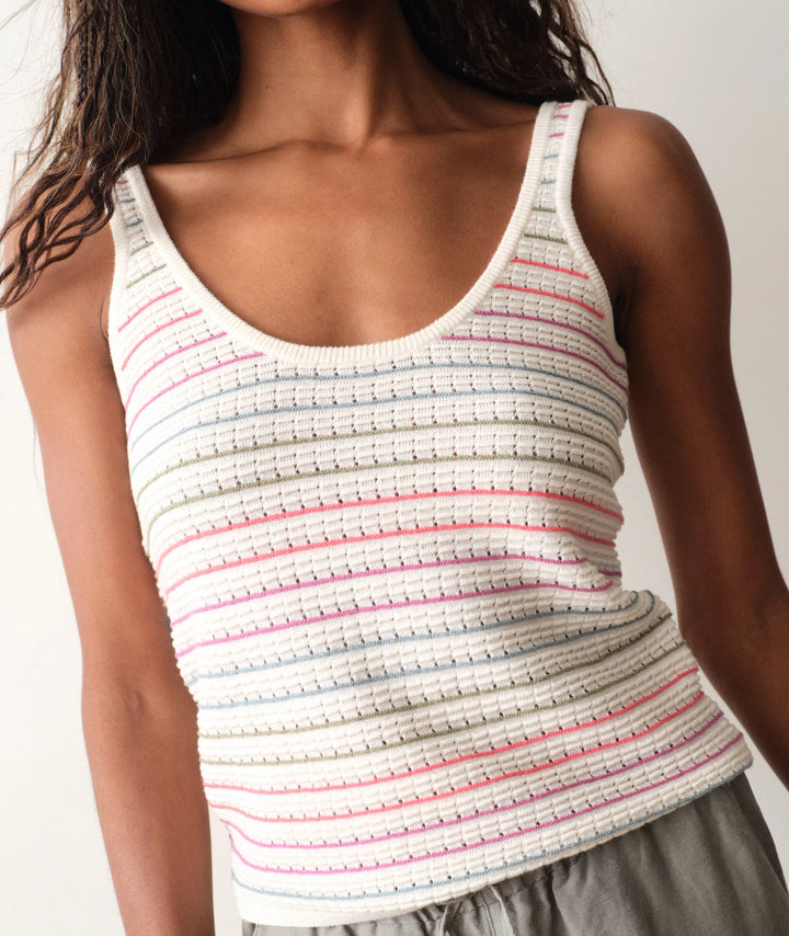 Siena Sweater Tank Multi Stripe