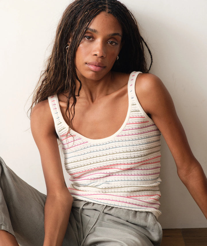Siena Sweater Tank Multi Stripe
