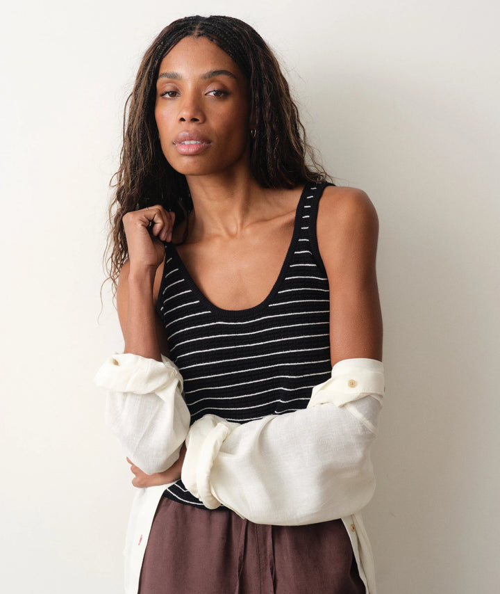 Siena Sweater Tank Neutral Stripe