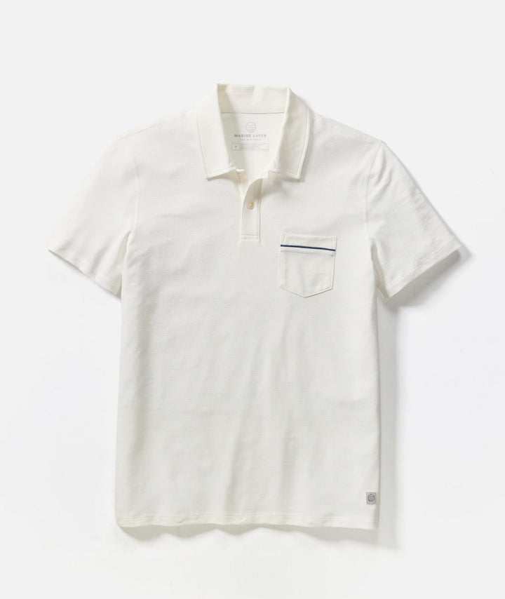 Air Pocket Polo White