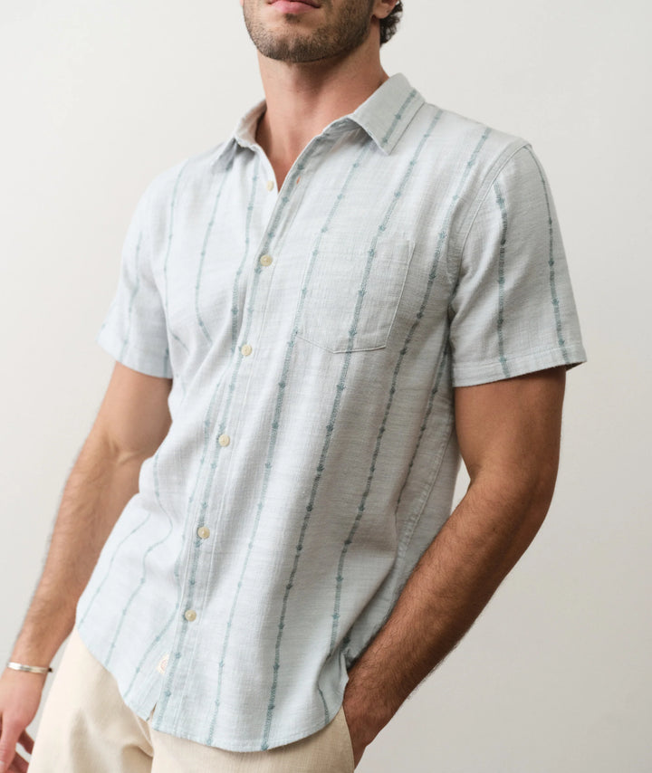 Classic Stretch Selvage Shirt Blue Embroidery