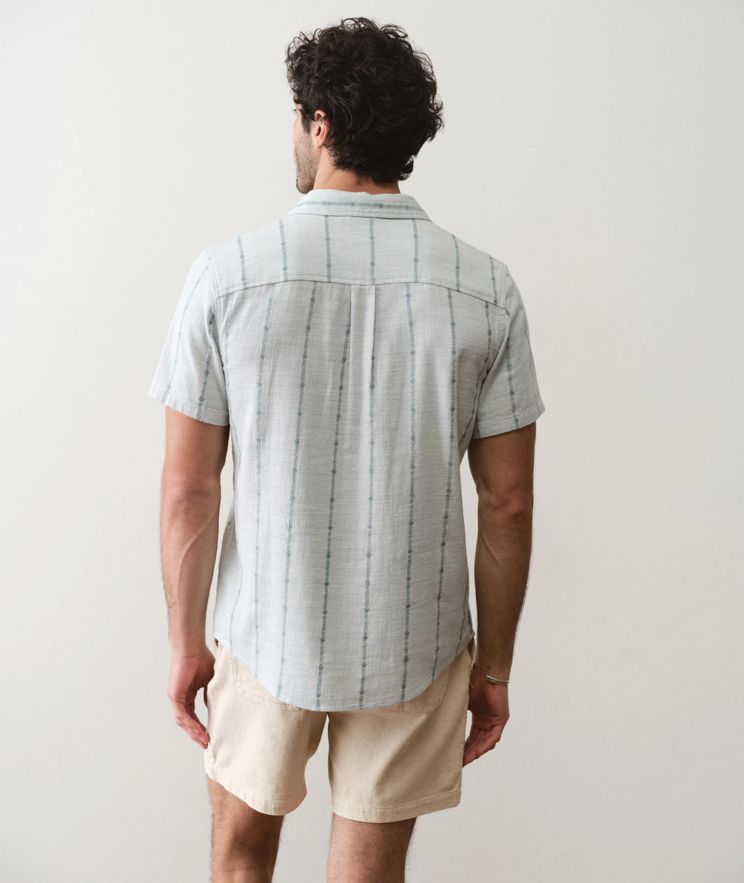 Classic Stretch Selvage Shirt Blue Embroidery