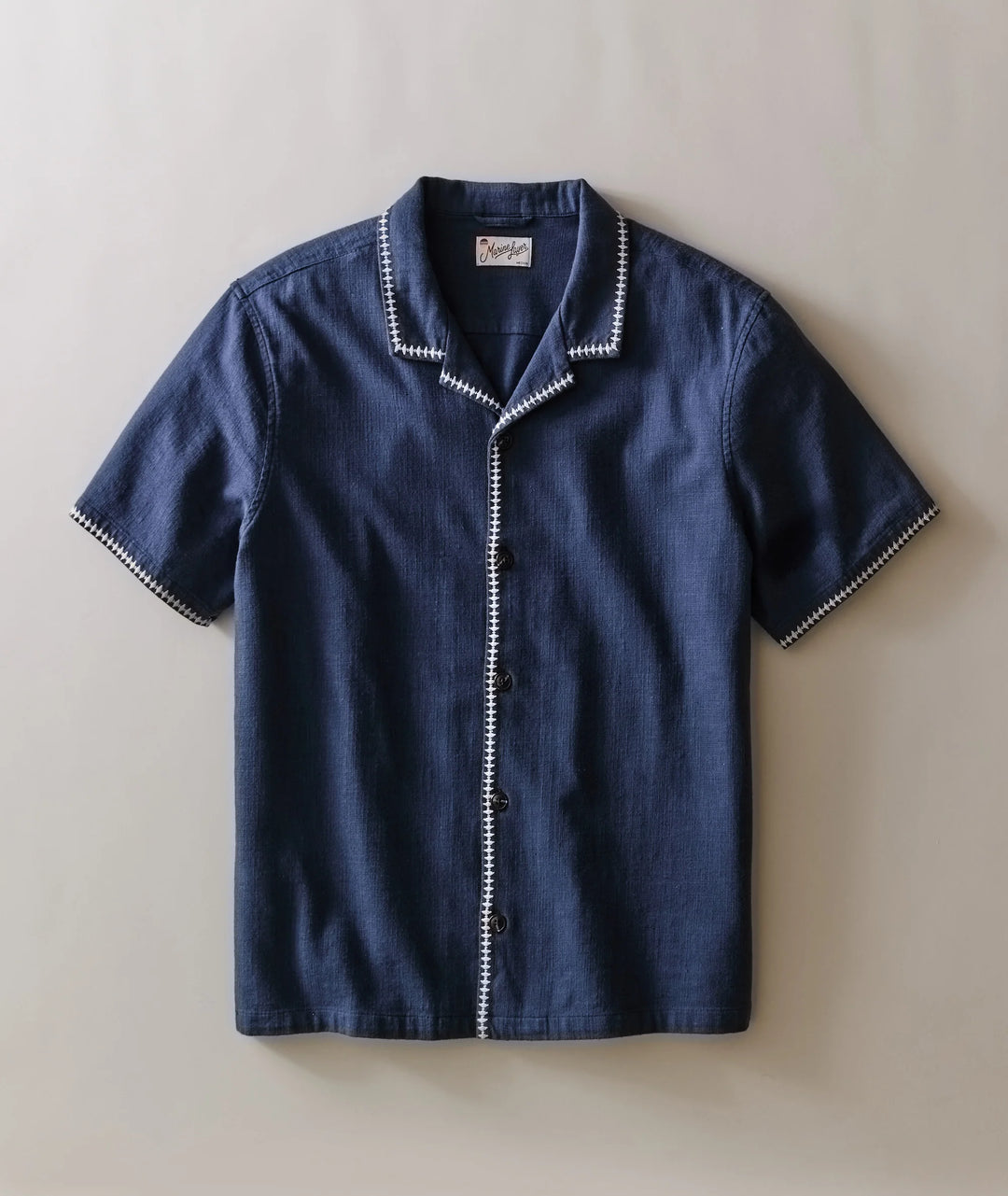 Embroidered Resort Shirt India Ink