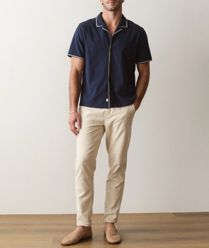 Embroidered Resort Shirt India Ink
