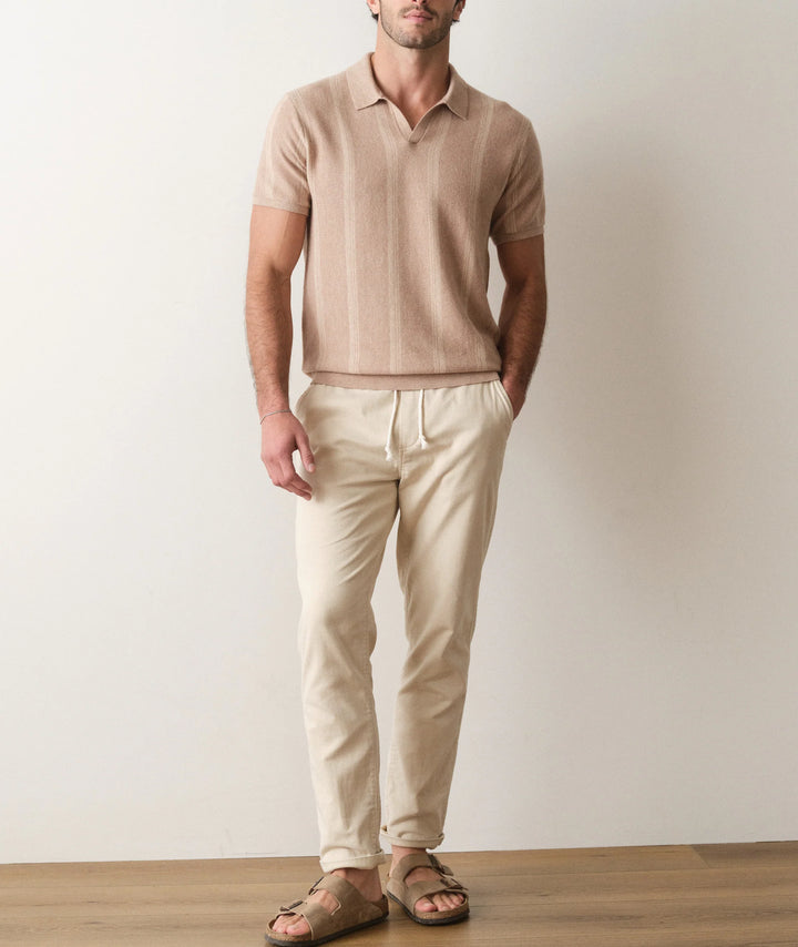 Liam Sweater Polo Driftwood Stripe