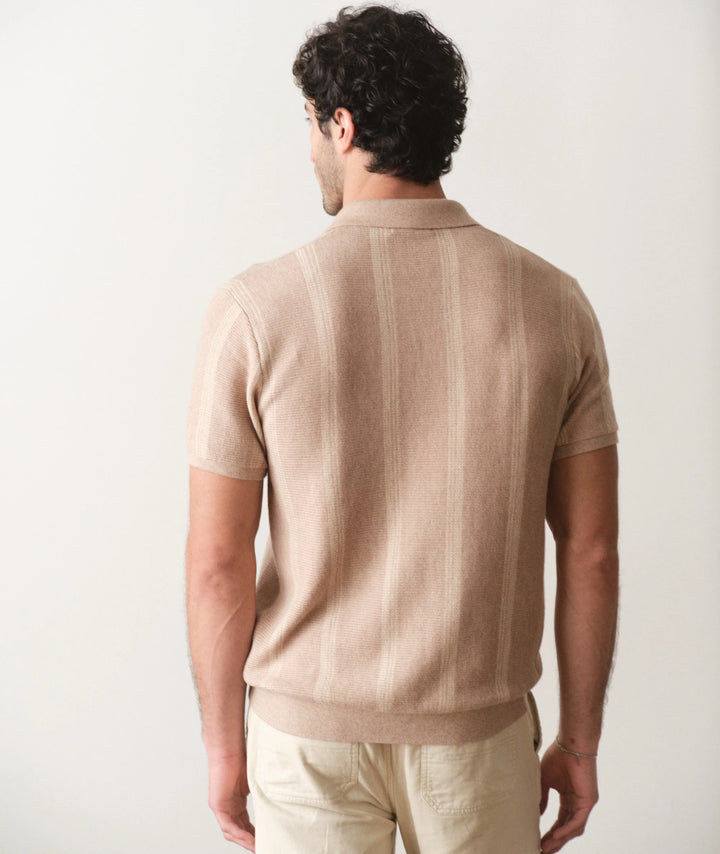 Liam Sweater Polo Driftwood Stripe