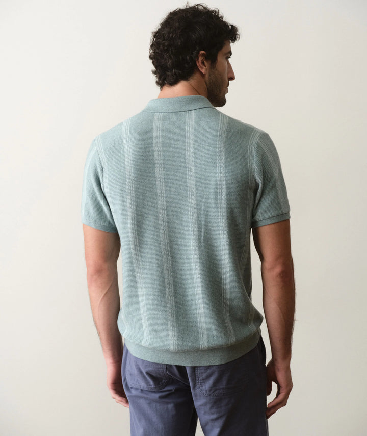 Liam Sweater Polo Topaz Stripe