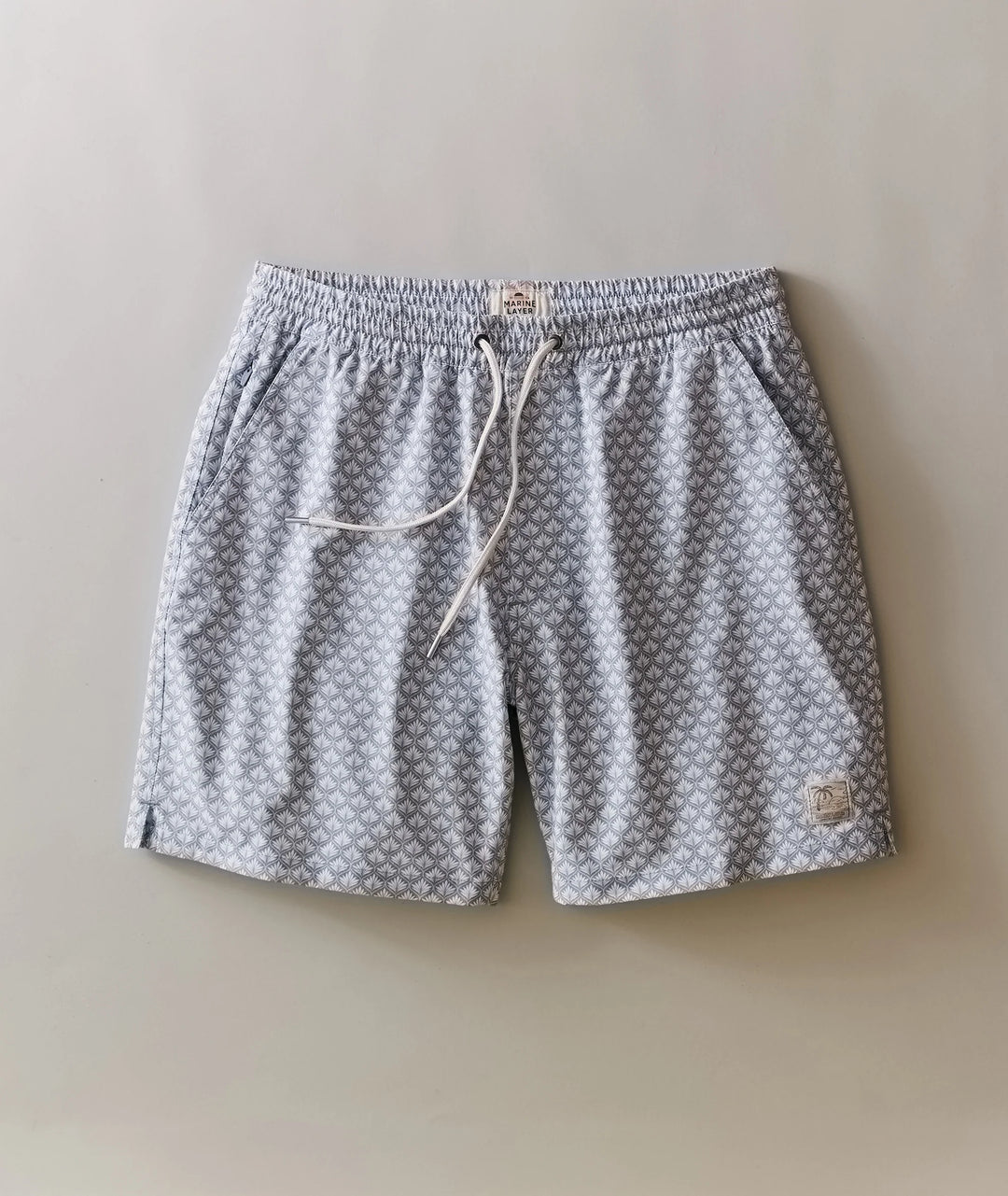 Lined Sport & Swim Short 6" Light Blue Agave Print